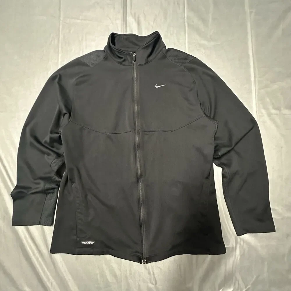 Nike Sphere Sweatshirt Womens Large Full Zip Black Athletic Lightweight Gym